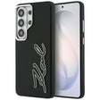 Husa de protectie Karl Lagerfeld Full Wrapped Grained Leather with Signature Resin Logo (KLHCS26LPGFKSRSK) compatibil cu Samsung Galaxy S26 Ultra, Negru