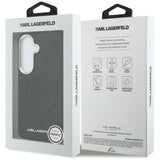 Husa de protectie Karl Lagerfeld Leather with Initial Logo Debossed MagSafe (KLHMS26SPGFKLRDK) compatibil cu Samsung Galaxy S26, Negru