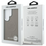 Husa de protectie Karl Lagerfeld Leather with Initial Logo Debossed MagSafe (KLHMS26LPGFKLRDW) compatibil cu Samsung Galaxy S26 Ultra, Maro