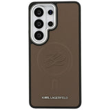 Husa de protectie Karl Lagerfeld Leather with Initial Logo Debossed MagSafe (KLHMS26LPGFKLRDW) compatibil cu Samsung Galaxy S26 Ultra, Maro
