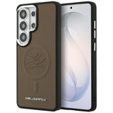 Husa de protectie Karl Lagerfeld Leather with Initial Logo Debossed MagSafe (KLHMS26LPGFKLRDW) compatibil cu Samsung Galaxy S26 Ultra, Maro
