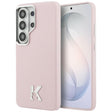 Husa de protectie Karl Lagerfeld Wrapped Grained Leather with K Head Logo MagSafe (KLHMS26L5PGFKHGP) compatibil cu Samsung Galaxy S26 Ultra, Roz