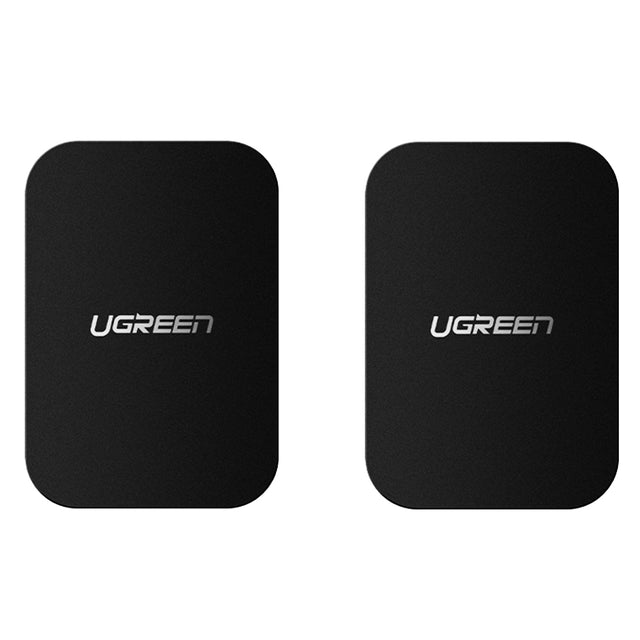 Suport Ugreen (set de 2) Metal Plate LP123 (50869), Rectangular Shape, with Double-Sided Adhesive Tape, 3M, Thin, Negru
