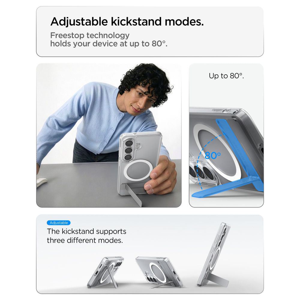 Husa de protectie Spigen Ultra Hybrid S MagSafe (ACS11050) compatibil cu Samsung Galaxy S26 Plus, Transparent White
