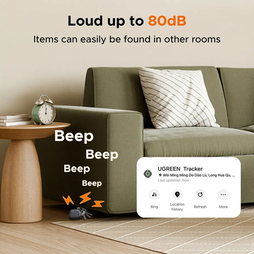 Gadget Ugreen Smart Tracker CM829 (55769), Compatible with Samsung devices, Bluetooth 5.3, 80 dB, 225mAh, Gri