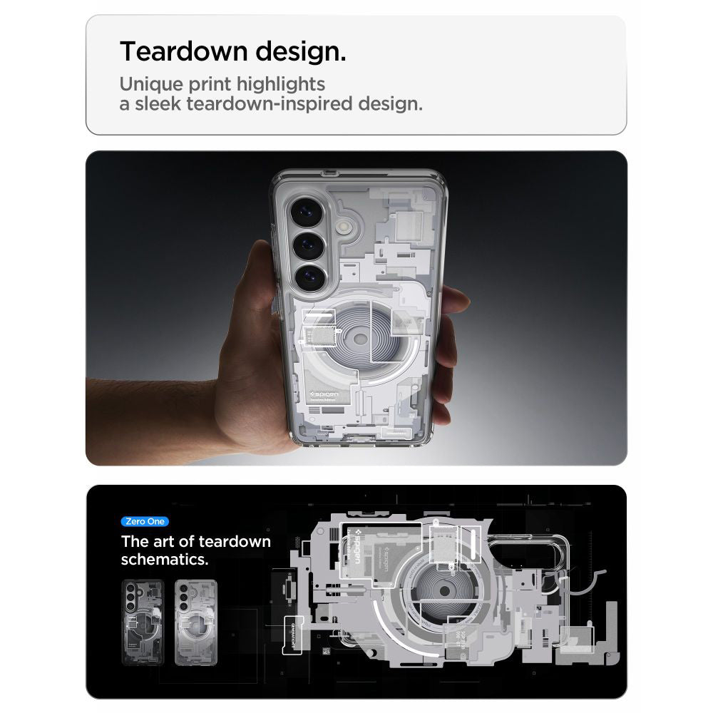 Husa de protectie Spigen Ultra Hybrid MagSafe (ACS10737) compatibil cu Samsung Galaxy S26, Zero One White