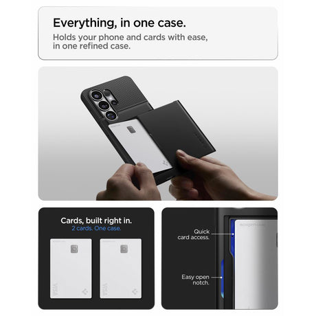 Husa de protectie Spigen Slim Armor CS (ACS11036) compatibil cu Samsung Galaxy S26 Ultra, Negru