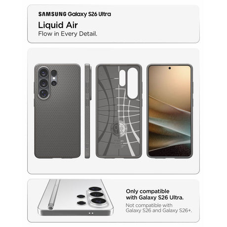 Husa de protectie Spigen Liquid Air (ACS11205) compatibil cu Samsung Galaxy S26 Ultra, Marble Grey