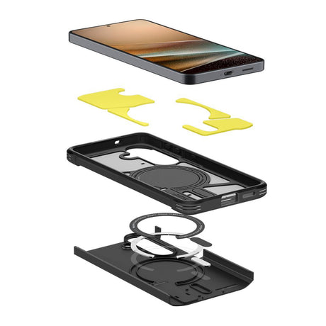 Husa de protectie Spigen Tough Armor MagSafe (ACS10713) compatibil cu Samsung Galaxy S26 Plus, Negru