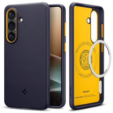 Husa de protectie Spigen Caseology Nano Pop MagSafe (ACS11065) compatibil cu Samsung Galaxy S26, Albastru Berry Navy