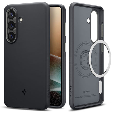 Husa de protectie Spigen Caseology Nano Pop MagSafe (ACS11066) compatibil cu Samsung Galaxy S26, Negru Sesame