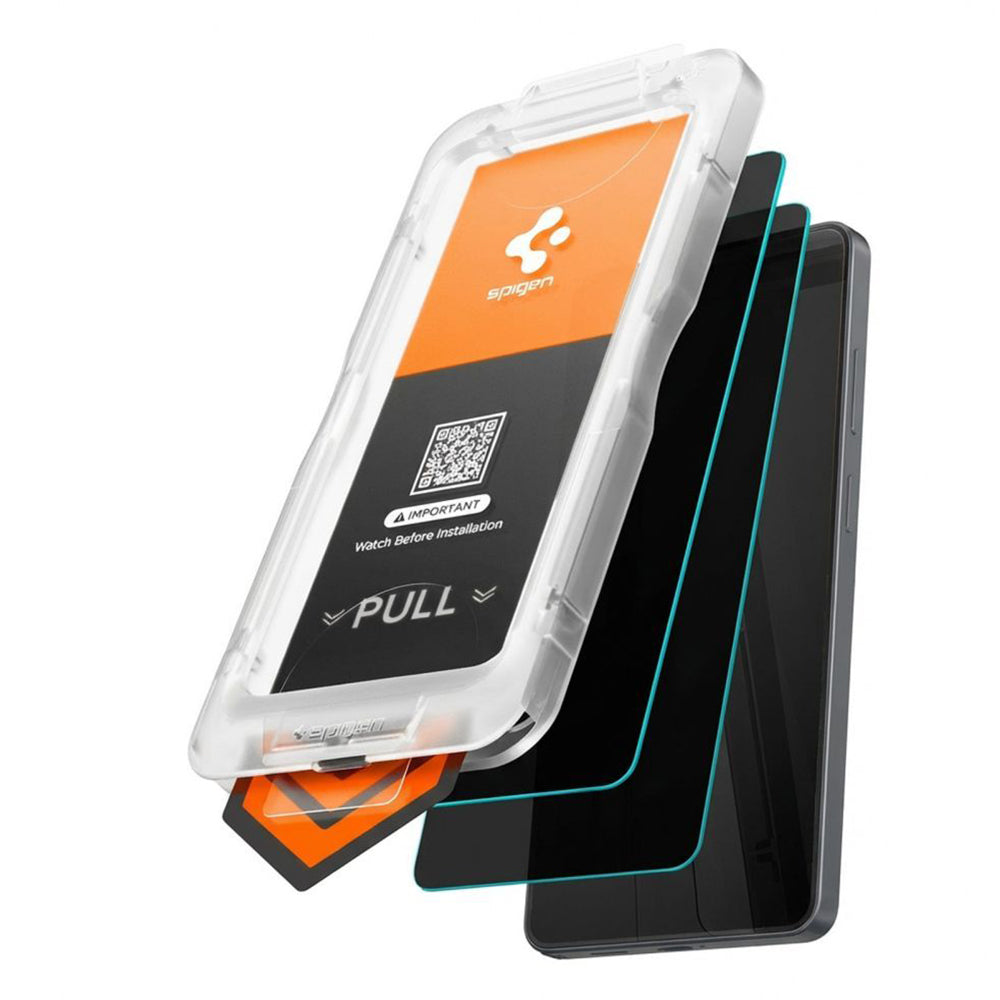 Folie de protectie Spigen (set de 2) Glas.tR EZ-FIT Pro HD (AGL11085) compatibil cu Samsung Galaxy S26 Plus, Privacy
