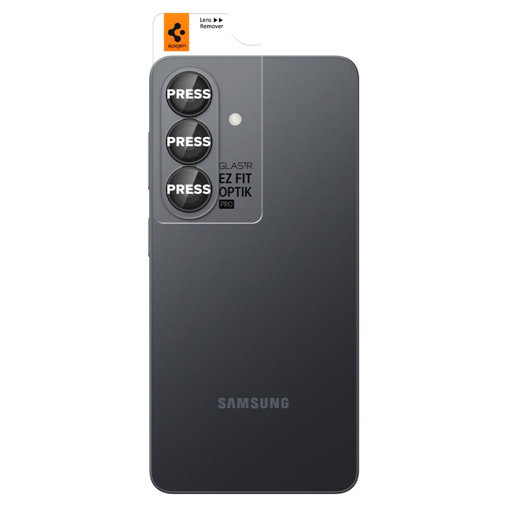 Folie de protectie Spigen (set de 2) Optik.tR EZ Fit Pro HD Camera Glass (AGL11088) compatibil cu Samsung Galaxy S26 Plus, Negru