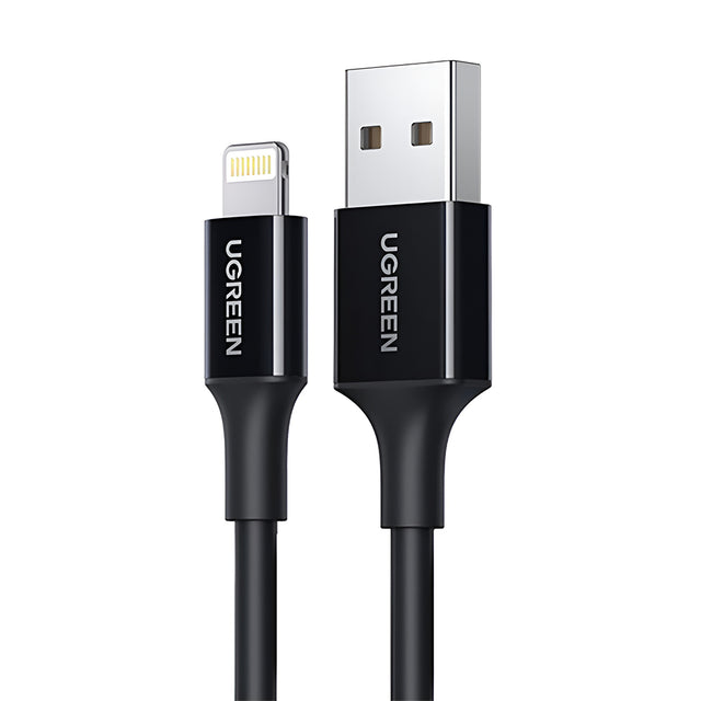 Cablu Ugreen (80823), USB to Lightning MFi, 2.4A, 2m, Negru