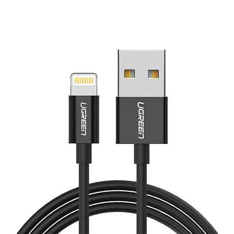 Cablu Ugreen (80823), USB to Lightning MFi, 2.4A, 2m, Negru
