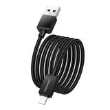 Cablu Borofone Placer Series (BX120), USB to Lightning, Aluminum Alloy Shell, Nylon Braided Cable, 2.4A, 1m, Negru