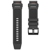 Curea smartwatch Techsuit Watchband QuickFit 22mm compatibil cu Garmin Fenix 5/6/7, Negru