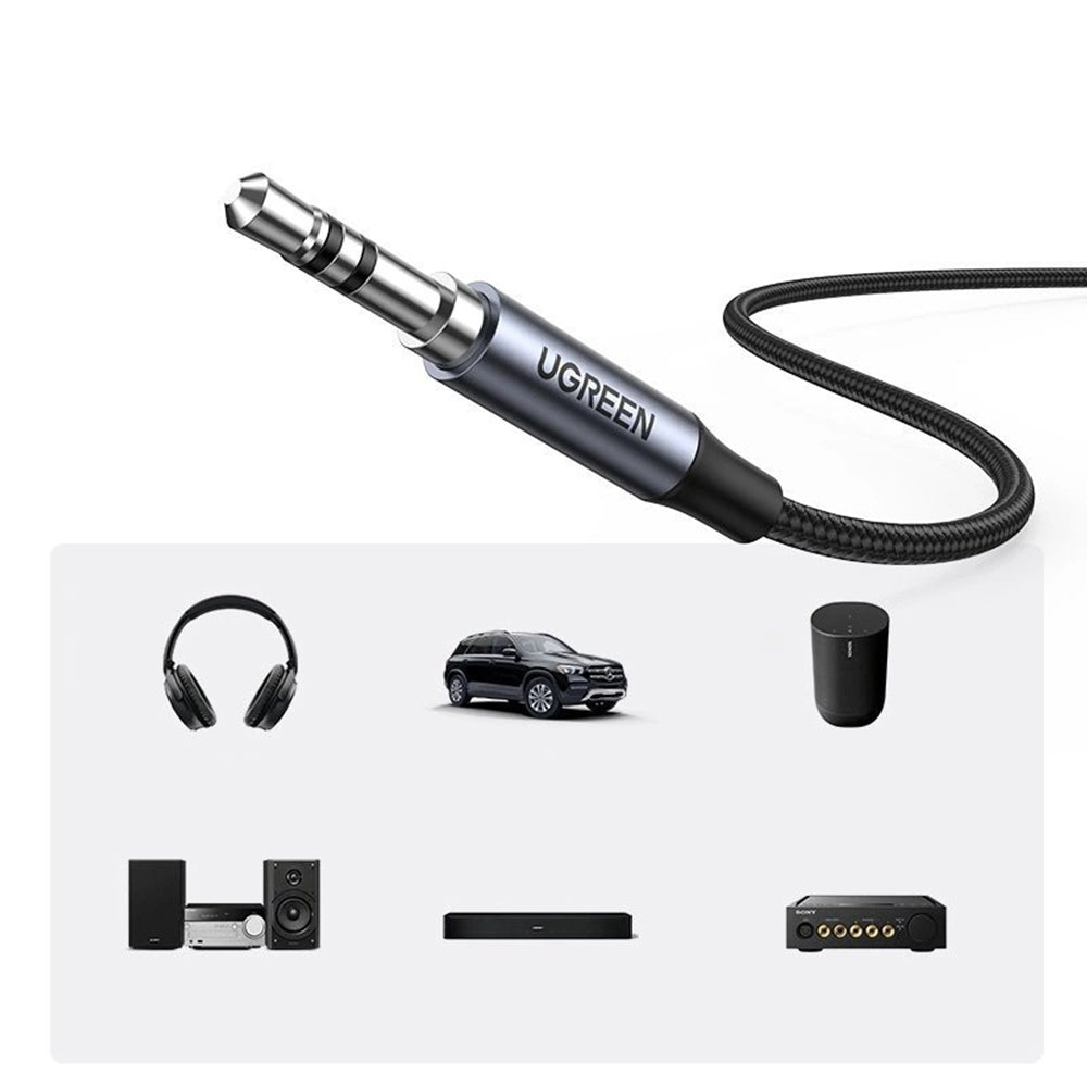 Cablu Ugreen CM450 (20192), Type-C la 3.5mm, DAC, 1m, Gri