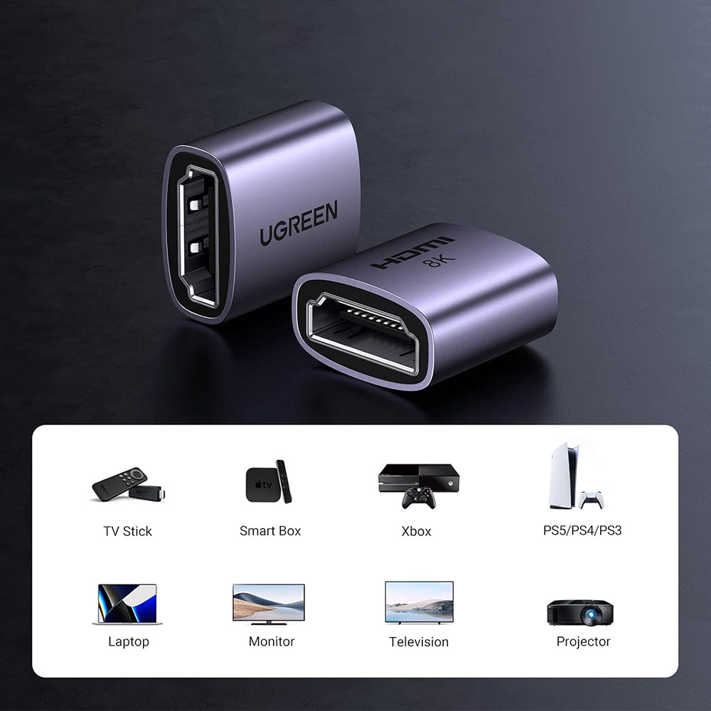 Adaptor Ugreen 2x HDMI Mama 8K@60Hz (90592), Gri