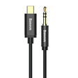 Cablu Baseus Audio Adapter M01 (CAM01-01), USB-C to Jack 3.5mm, Digital Audio Transmission, Gold-plated Plug, 1.2m, Negru