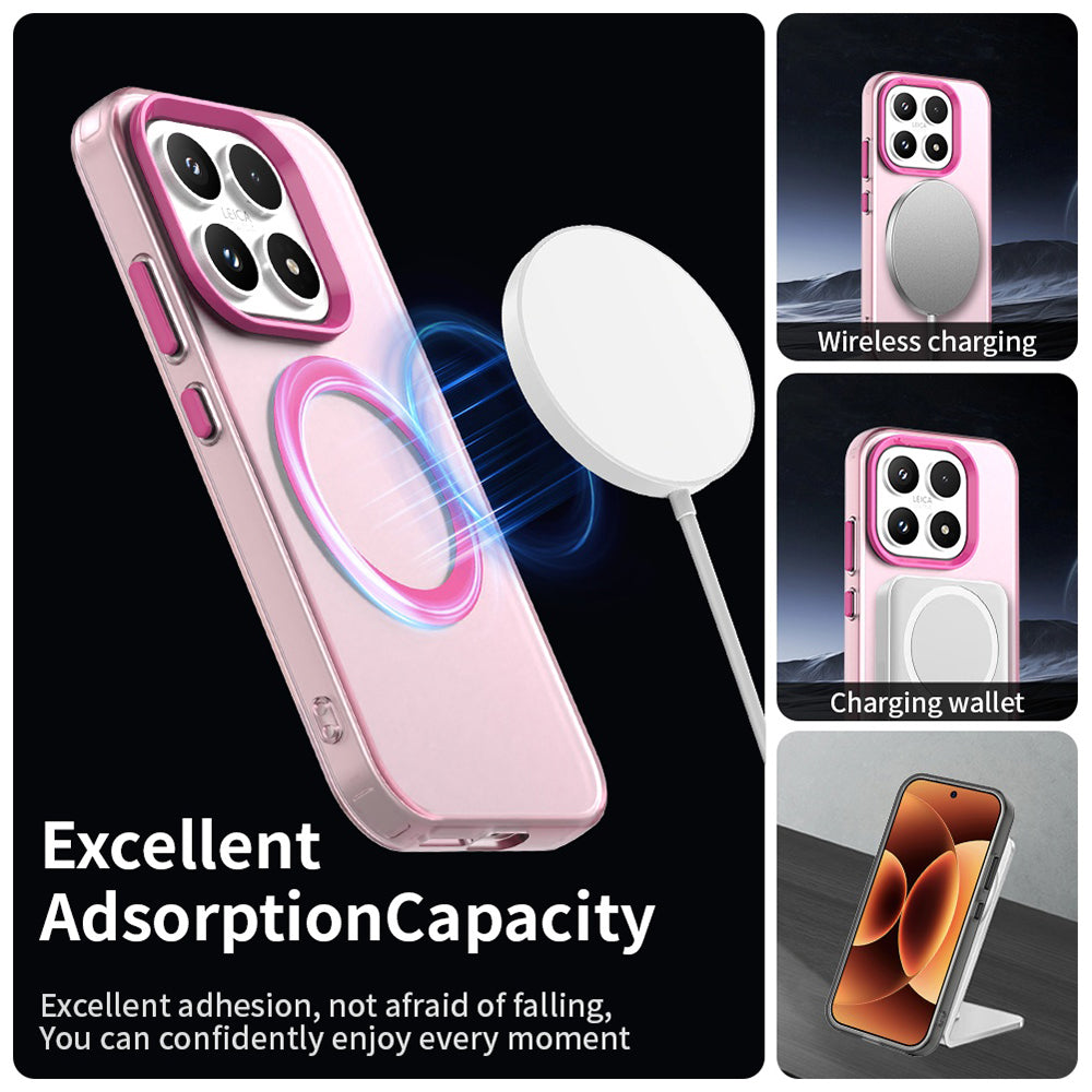 Husa de protectie Techsuit CandyCase MagSafe compatibil cu Xiaomi 17, Roz