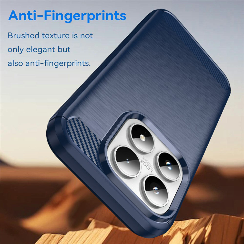 Husa de protectie Techsuit Carbon Silicone compatibil cu Xiaomi 17, Albastru