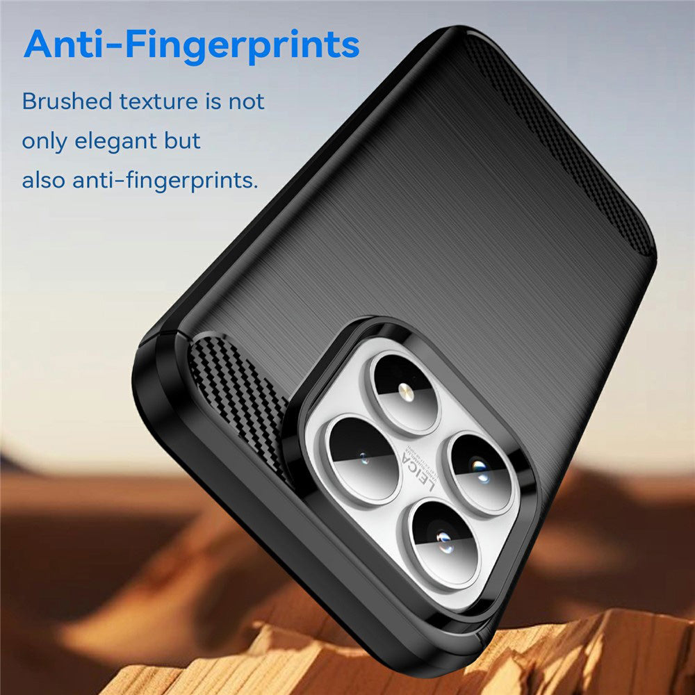 Husa de protectie Techsuit Carbon Silicone compatibil cu Xiaomi 17, Negru