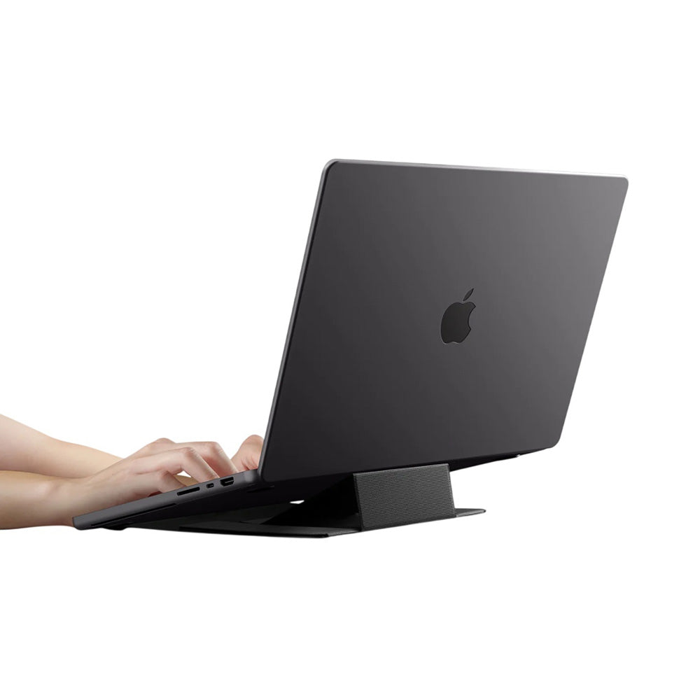 Suport Spigen Slim Fold Laptop Stand LD201-S8 (AMP11117), Foldable, Slim, Stable, Anti-Slip, Non Adhesive, Up to 16", Negru