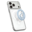 Suport Spigen Phone Ring Dual Pop MagSafe (AMP11368), with Flexible Finger Loop Grip, Dual Magnetic, Silicone, Albastru Deschis