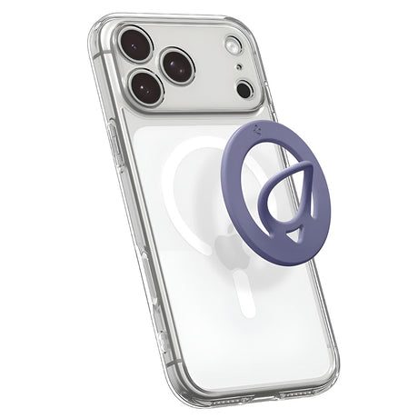 Suport Spigen Phone Ring Dual Pop MagSafe (AMP11369), with Flexible Finger Loop Grip, Dual Magnetic, Silicone, Violet