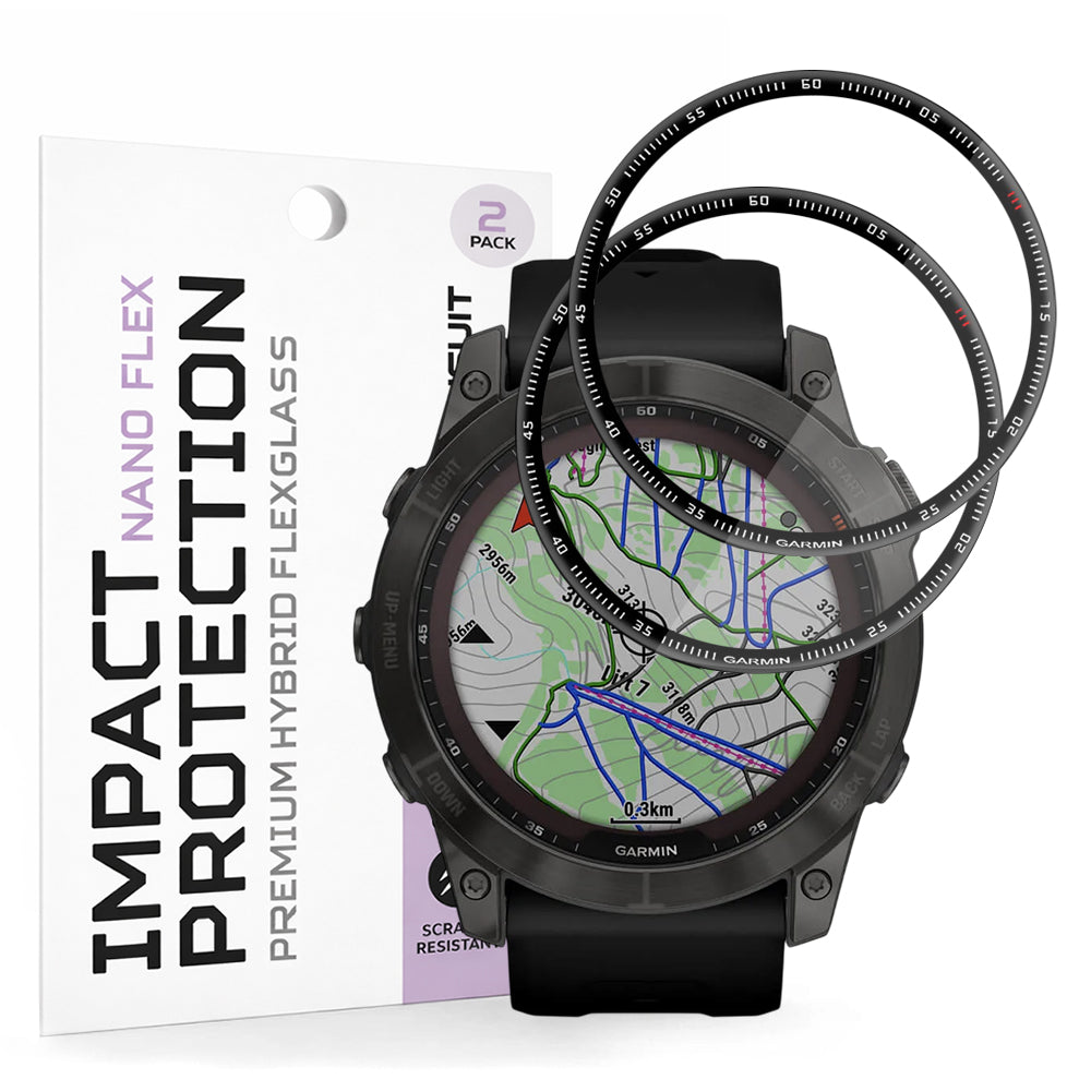 Accesoriu smartwatch Techsuit Nano Flex (set de 2) compatibil cu Garmin Fenix 7X, Negru