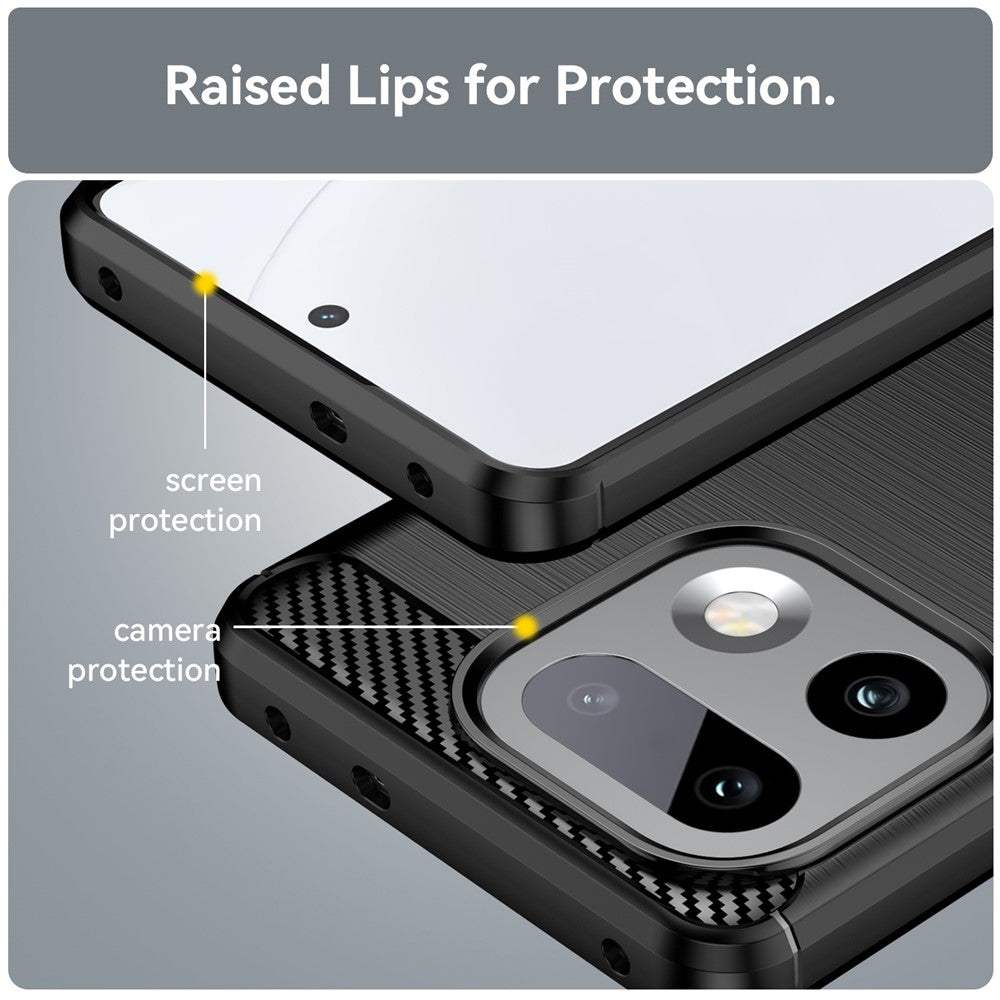 Husa de protectie Techsuit Carbon Silicone compatibil cu Realme 16 Pro+, Negru