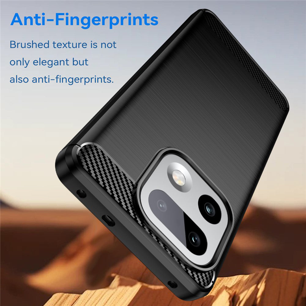 Husa de protectie Techsuit Carbon Silicone compatibil cu Realme 16 Pro+, Negru