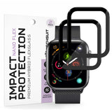 Accesoriu smartwatch Techsuit Nano Flex (set de 2) compatibil cu Apple Watch 4 / 5 /6 / SE / SE 2 / SE 3 44mm, Negru