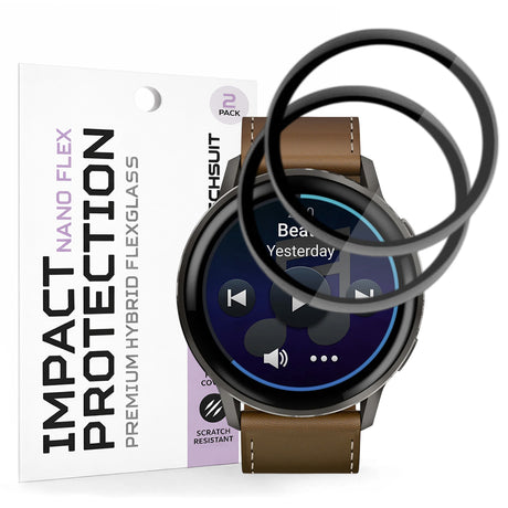 Accesoriu smartwatch Techsuit Nano Flex (set de 2) compatibil cu Garmin Venu 4 45mm, Negru