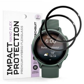 Accesoriu smartwatch Techsuit Nano Flex (set de 2) compatibil cu Garmin vivoactive 6, Negru