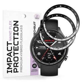 Accesoriu smartwatch Techsuit Nano Flex (set de 2) compatibil cu OnePlus Watch 2R, Negru