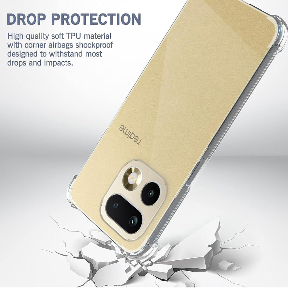 Husa de protectie Techsuit Shockproof Clear Silicone compatibil cu Realme 16 Pro+, Transparent