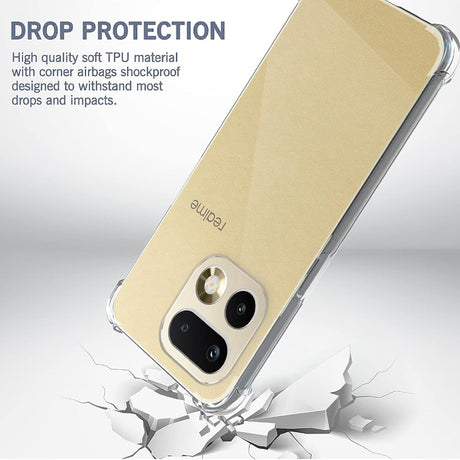 Husa de protectie Techsuit Shockproof Clear Silicone compatibil cu Realme 16 Pro+, Transparent