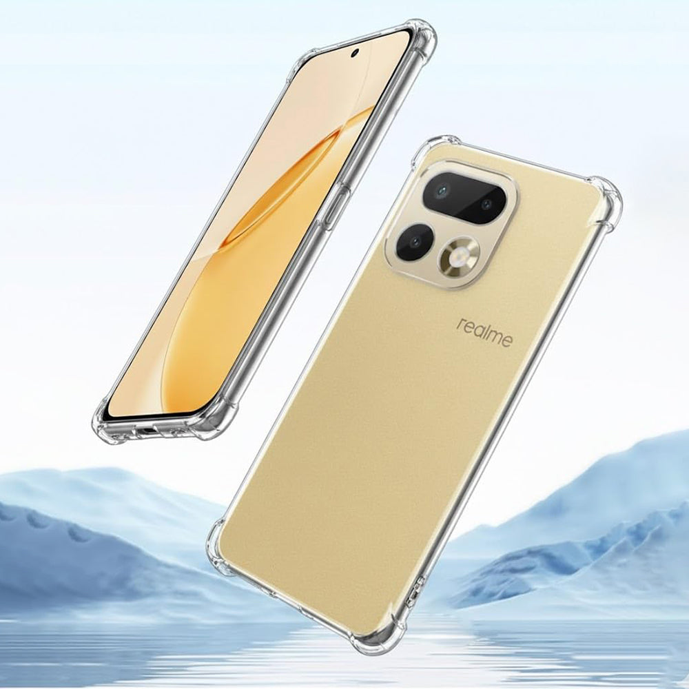 Husa de protectie Techsuit Shockproof Clear Silicone compatibil cu Realme 16 Pro+, Transparent
