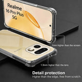 Husa de protectie Techsuit Shockproof Clear Silicone compatibil cu Realme 16 Pro+, Transparent