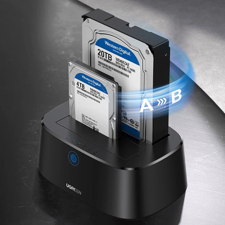 Carcasa HDD Ugreen CM198 (50857), SATA 2.5" / 3.5", 5Gbps, Negru