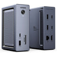 Hub/Dock Ugreen 10in1 Docking Station CM923 (55735), 3x Type-C, 3x USB, SD/TF, RJ45, M.2 NVMe, HDMI, PD100W, 4K@60Hz, 10Gbps, Gri