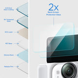 Folie de protectie Spigen (set de 2) Glas.tR Slim, Back Screen (AGL11171) compatibil cu Insta360 Go Ultra, Transparent