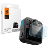 Folie de protectie Spigen (set de 2) Glas.tR Slim, Back Screen (AGL11230) compatibil cu GoPro MAX 2, Transparent