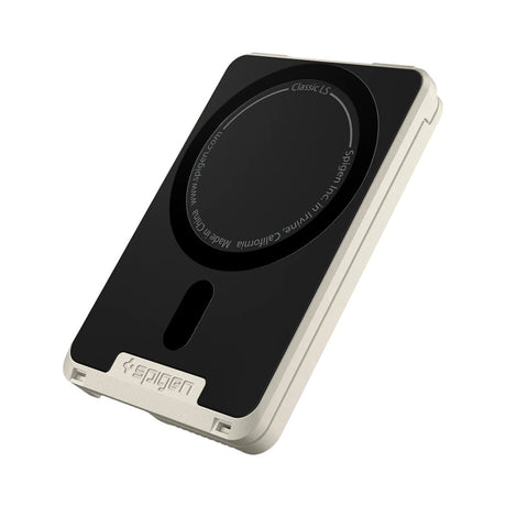 Husa de protectie Spigen Classic LS Mag Fit Wallet with Magsafe (AFA10949) compatibil cu Easy Access, Retro Silhouette, Slim Design, Stone