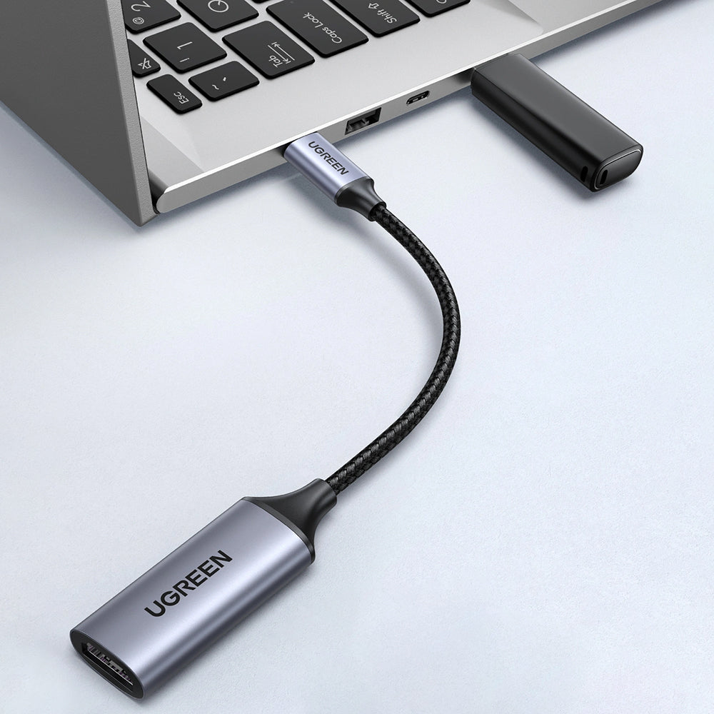 Adaptor Ugreen USB-C la HDMI 4K@60Hz, 10cm, Gri