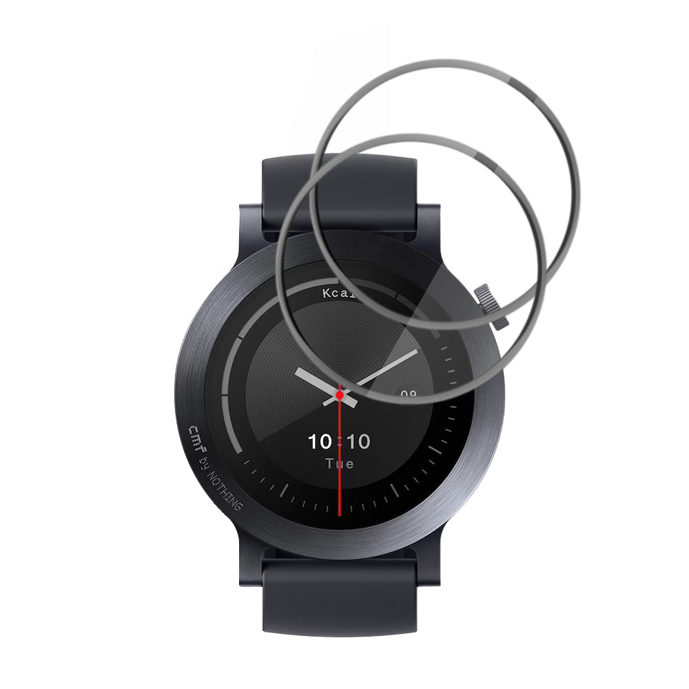 Accesoriu smartwatch Techsuit Nano Flex (set de 2) compatibil cu Nothing CMF Watch 3 Pro, Negru