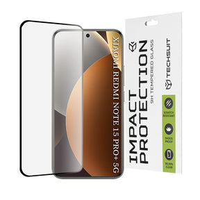Folie de protectie Techsuit 111D Full Cover / Full Glue Glass / 3D Curved Screen compatibil cu Xiaomi Redmi Note 15 Pro+ 5G / Poco M8 Pro 5G, Negru