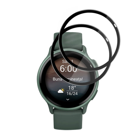 Accesoriu smartwatch Techsuit Nano Flex (set de 2) compatibil cu Garmin vivoactive 6, Negru